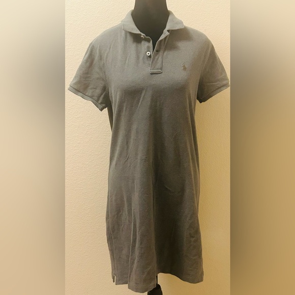 SLIM FIT POLO DRESS Size:M Green - Picture 1 of 5